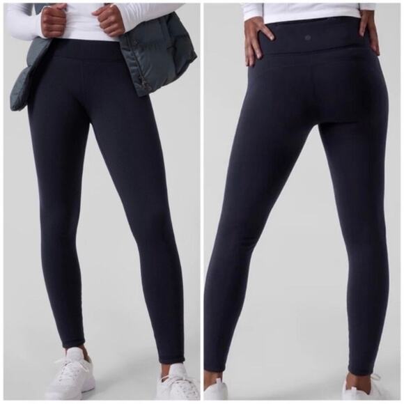 Athleta Altitude Tight in Polartech Power Stretch Navy Blue 1X 486200 - Picture 1 of 9